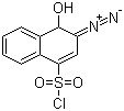 2-重氮-1-萘酚-4-磺酰氯分子结构 (CAS 36451-09-9)
