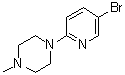 structure of CAS# 364794-58-1, 1-(5-Bromo-2-pyridinyl)-4-methylpiperazine