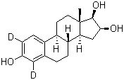 (16beta,17beta)-Estra-1,3,5(10)-triene-2,4-D2-3,16,17-triol molecular structure (CAS 366495-94-5)