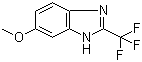 结构式 CAS# 3671-65-6, 6-甲氧基-2-(三氟甲基)-1H-苯并咪唑
