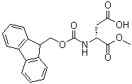N-[(9H-Fluoren-9-ylmethoxy)carbonyl]-D-aspartic acid 1-methyl ester molecular structure (CAS 368443-82-7)