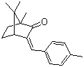 结构式 CAS# 36861-47-9, 3-(4-甲基苯亚甲基)樟脑; 3-(4-甲基亚苄基)樟脑; (3E)-1,7,7-三甲基-3-[(4-甲基苯基)亚甲基]双环[2.2.1]庚烷-2-酮