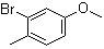 3-溴-4-甲基苯甲醚分子结构 (CAS 36942-56-0)