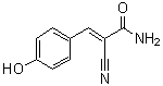 2-氰基-3-(4-羟基苯基)-2-丙烯酰胺分子结构 (CAS 3695-89-4)