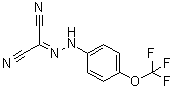 2-[2-[4-(三氟甲氧基)苯基]亚肼基]丙二腈分子结构 (CAS 370-86-5)