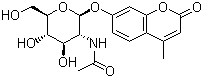 structure of CAS# 37067-30-4, 4-Methylumbelliferyl-2-acetamido-2-deoxy-beta-D-glucopyranoside;7-[[2-Acetamido-2-deoxy-beta-D-glucopyranosyl]oxy]-4-methyl-2H-1-benzopyran-2-one