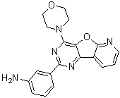 structure of CAS# 371934-59-7, 3-[4-(4-Morpholinyl)pyrido[3',2':4,5]furo[3,2-d]pyrimidin-2-yl]benzenamine