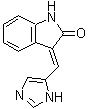 (3E)-1,3-Dihydro-3-(1H-imidazol-4-ylmethylene)-2H-indol-2-one molecular structure (CAS 372164-71-1)
