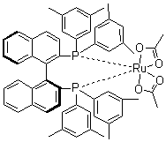 structure of CAS# 374067-49-9, Diacetato[(S)-(-)-2,2'-bis[di(3,5-xylyl)phosphino]-1,1'-binaphthyl]ruthenium(II);Ru(OAc)2[(S)-xylbinap]