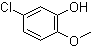 structure of CAS# 3743-23-5, 2-Hydroxy-4-chloroanisole;5-Chloro-2-methoxyphenol; 5-Chloroguaiacol