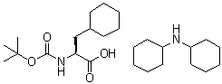 (alphaS)-alpha-[[(1,1-Dimethylethoxy)carbonyl]amino]cyclohexanepropanoic acid compd. with N-cyclohexylcyclohexanamine molecular structure (CAS 37462-62-7)