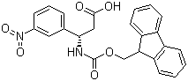 Fmoc-(S)-3-Amino-3-(3-nirtophenyl)propionic acid molecular structure (CAS 374791-01-2)