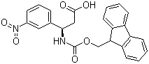 Fmoc-(R)-3-Amino-3-(3-nirtophenyl)propionic acid molecular structure (CAS 374791-04-5)