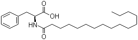 N-十六碳酰基-L-苯丙氨酸分子结构 (CAS 37571-96-3)