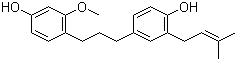 1-(4-羟基-2-甲氧基苯基)-3-(4-羟基-3-异戊烯基苯基)丙烷分子结构 (CAS 376362-03-7)
