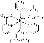 双(4,6-二氟苯基吡啶-N,C2)吡啶甲酰合铱分子结构 (CAS 376367-93-0)