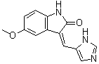 structure of CAS# 377090-84-1, SU 9516;(3Z)-1,3-Dihydro-3-(1H-imidazol-5-ylmethylene)-5-methoxy-2H-indol-2-one