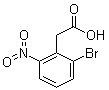 结构式 CAS# 37777-74-5, 2-溴-6-硝基苯乙酸