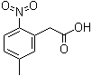 structure of CAS# 37777-81-4, (5-Methyl-2-nitrophenyl)acetic acid;5-Methyl-2-nitrobenzeneacetic acid