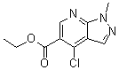 structure of CAS# 37801-57-3, Ethyl 4-chloro-1-methyl-1H-pyrazolo[3,4-b]pyridine-5-carboxylate