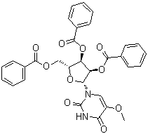5-Methoxyuridine 2',3',5'-tribenzoate molecular structure (CAS 37805-86-0)