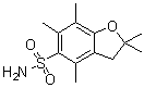 结构式 CAS# 378230-81-0, 2,2,4,6,7-五甲基-2,3-二氢苯并呋喃-5-磺酰胺
