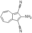 结构式 CAS# 3786-66-1, 2-氨基-1,3-二氰基薁; 2-氨基-1,3-二氰基甘菊环