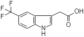 结构式 CAS# 378802-40-5, 2-(5-三氟甲基-1H-吲哚-3-基)乙酸