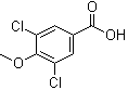 结构式 CAS# 37908-97-7, 3,5-二氯-4-甲氧基苯甲酸
