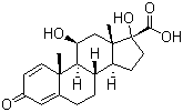 (11beta,17alpha)-11,17-Dihydroxy-3-oxoandrosta-1,4-diene-17-carboxylic acid molecular structure (CAS 37927-29-0)