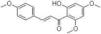 结构式 CAS# 37951-13-6, (E)-1-(2-羟基-4,6-二甲氧基苯基)-3-(4-甲氧基苯基)-2-丙烯-1-酮