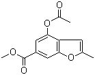 4-(Acetyloxy)-2-methyl-6-benzofurancarboxylic acid methyl ester molecular structure (CAS 37978-61-3)