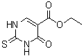 structure of CAS# 38026-46-9, 1,2,3,4-Tetrahydro-4-oxo-2-thioxo-5-pyrimidinecarboxylic acid ethyl ester;2-Mercapto-5-carbethoxyuracil; 5-Carbethoxy-2-thiouracil; Ethyl 2-mercapto-4-hydroxypyrimidine-5-carboxylate; NSC 11999; NSC 1584
