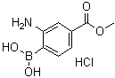 [2-Amino-4-(methoxycarbonyl)phenyl]boronic acid hydrochloride molecular structure (CAS 380430-55-7)