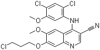 结构式 CAS# 380844-49-5, 7-(3-氯丙氧基)-4-[(2,4-二氯-5-甲氧基苯基)氨基]-6-甲氧基-3-氰基喹啉