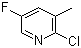 2-Chloro-5-fluoro-3-methylpyridine molecular structure (CAS 38186-84-4)