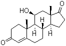 structure of CAS# 382-44-5, 11beta-Hydroxy-4-androsten-3,17-dione;(11beta)-11-Hydroxyandrost-4-ene-3,17-dione