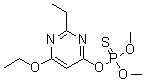 structure of CAS# 38260-54-7, Etrimphos;2-Ethyl-6-ethoxypyrimidin-4-yl dimethyl phosphorothionate; Ekamet; Etrimfos; SAN 197; SAN-I 197; Satisfar