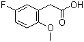 结构式 CAS# 383134-85-8, 5-氟-2-甲氧基苯乙酸