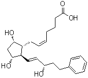 structure of CAS# 38344-08-0, Bimatoprost acid;17-Phenyl-18,19,20-trinor-PGF2alpha; 17-Phenyl-18,19,20-trinorprostaglandin F2alpha; Bimatoprost acid; PhXA 70; U 35687