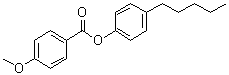 结构式 CAS# 38444-13-2, 4-戊基苯基 4'-甲氧基苯甲酸酯