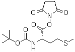 N-(叔丁基氧羰基)-L-蛋氨酸 N-羟基琥珀酰亚胺酯分子结构 (CAS 3845-64-5)