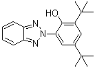 2-(2'-羟基-3',5'-二叔丁基苯基)-苯并三唑分子结构 (CAS 3846-71-7)