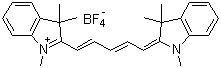 2-[5-(1,3-二氢-1,3,3-三甲基-2H-吲哚-2-亚基)-1,3-戊二烯-1-基]-1,3,3-三甲基-3H-吲哚鎓四氟硼酸盐分子结构 (CAS 38575-74-5)