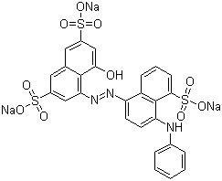 结构式 CAS# 3861-73-2, 酸性蓝 92; 酸性藏蓝 R