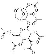 Cellobiosan hexaacetate molecular structure (CAS 38631-27-5)