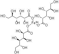 Ferric gluconate molecular structure (CAS 38658-53-6)