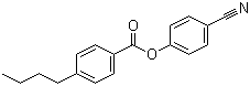 结构式 CAS# 38690-77-6, 4-丁基苯甲酸 4-氰基苯酯