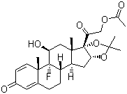醋酸曲安奈德分子结构 (CAS 3870-07-3)