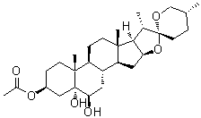 (3beta,5alpha,6beta,25R)-Spirostan-3,5,6-triol 3-acetate molecular structure (CAS 38781-36-1)